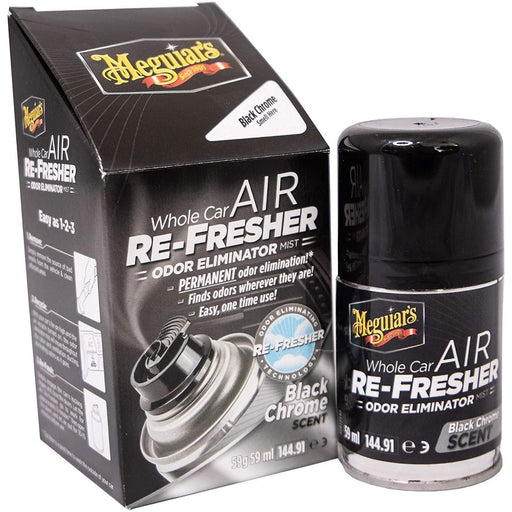 2x Meguiar's Whole Car Air Re-Fresher Odor Eliminator Black Chrome Scent 59ml Meguiar's  - Dynamic Drive