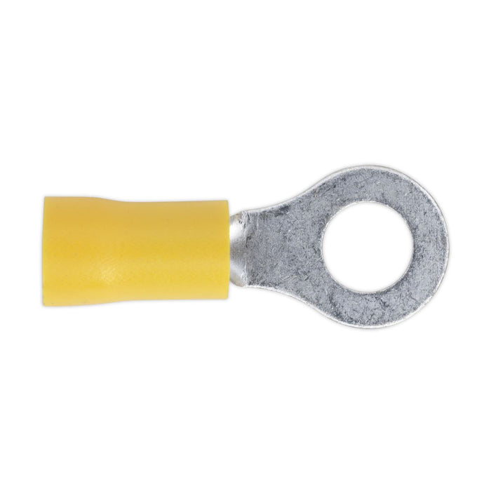 Sealey Easy-Entry Ring Termina l6.4mm (1/4") Yellow Pack of 100 YT19