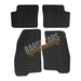 White Trim Tailored Black Rubber Car Mats for Fiat Grande Punto 06 ON Set of 4 UKB4C  - Dynamic Drive