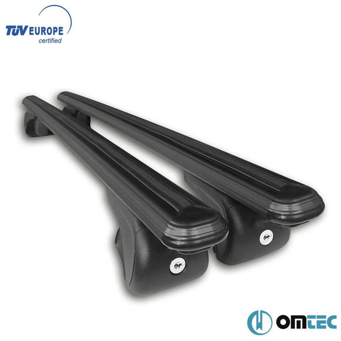 Roof Bars Rack Aluminium Black fits Mini Clubman 2007-2014 For Raised Rails