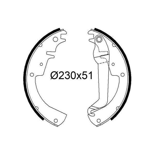 Valeo Drum Brake Shoes 564293 Automotive Part fits Opel