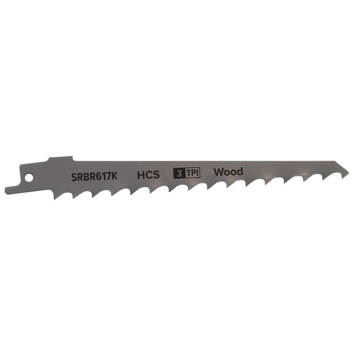 Sealey Reciprocating Saw Blade Pruning & Coarse Wood 150mm 3tpi Pack of 5