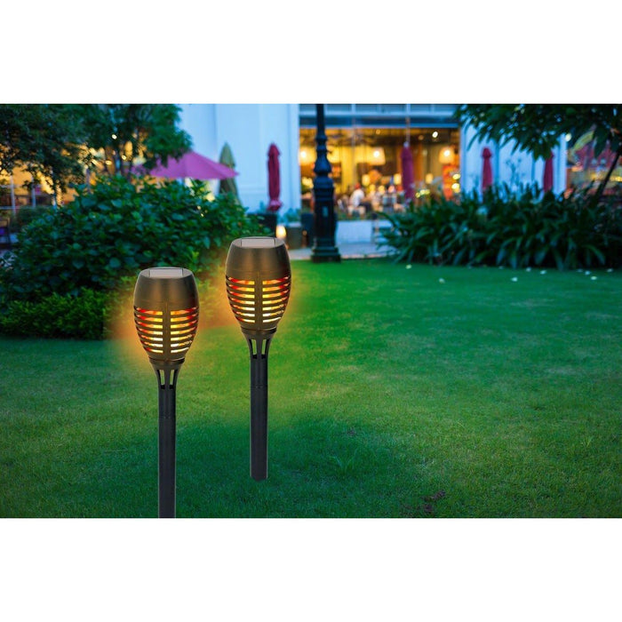 4 x 4 LED Flame Solar Torch Light Waterproof Flickering Dancing Path Garden Lamp UKB4C  - Dynamic Drive