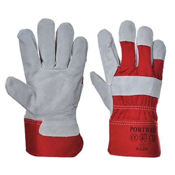 Portwest Premium Chrome Rigger Gloves - Red - Pack of 12 Portwest  - Dynamic Drive