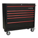 Sealey Retro Style Extra-Wide Topchest & Rollcab Combination 10 Drawer-Black wit Sealey  - Dynamic Drive