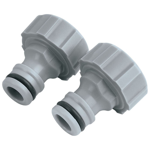 Draper Twin Pack of Outdoor Tap Connectors (3/4") 25906 Draper  - Dynamic Drive