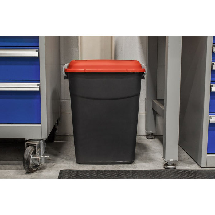 Sealey Refuse/Storage Bin 50L Red BM50R