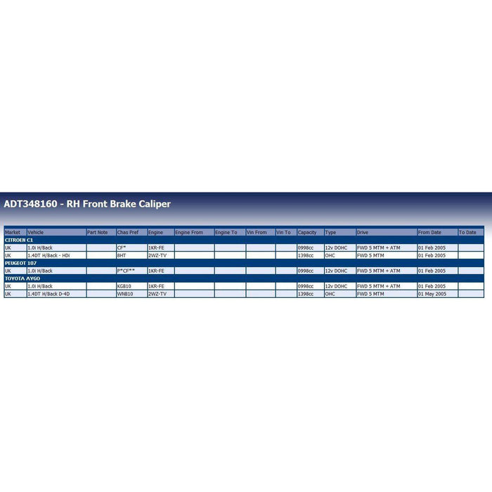 Blue Print ADT348160 Brake Caliper