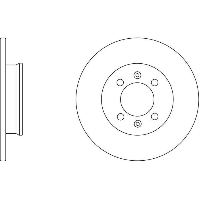 Genuine APEC Rear Brake Discs & Pads Set Solid for MG MGF