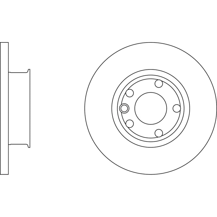 Apec Brake Disc Front Fits VW Caravelle Transporter