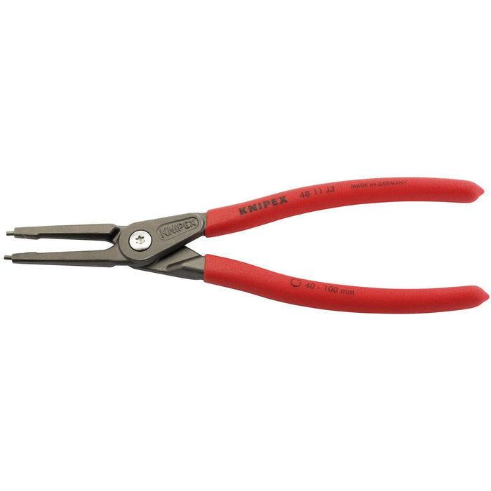 Draper Knipex 48 11 J3 225mm Internal Straight Tip Circlip Pliers, 40 - 100mm Ca Draper  - Dynamic Drive