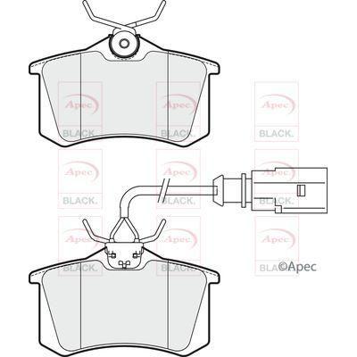 APEC Black Brake Pads (Rear) (R90) PAD1913B fits Audi Apec Black  - Dynamic Drive