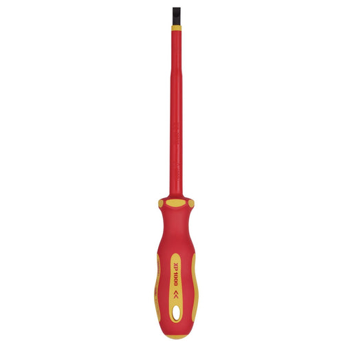 Draper XP1000 VDE Plain Slot Screwdriver, 6.5 x 150mm 64422 Draper  - Dynamic Drive