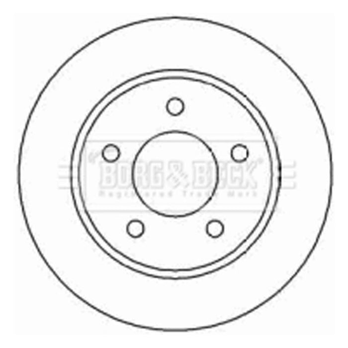 Genuine Borg & Beck Brake Disc Pair fits Mazda 3 1.41.6 03 BBD4448 Borg & Beck  - Dynamic Drive