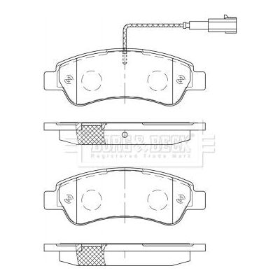 Genuine Borg & Beck Rear Brake Pads fits Fiat Ducato III 250 0314 BBP2524 Borg & Beck  - Dynamic Drive