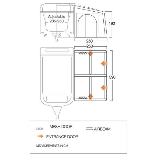 Vango Balletto Air 390 Elements Shield Caravan Awning Vango  - Dynamic Drive