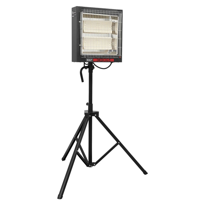 Sealey Ceramic Heater with Tripod Stand 1.4/2.8kW 230V CH30S Sealey  - Dynamic Drive