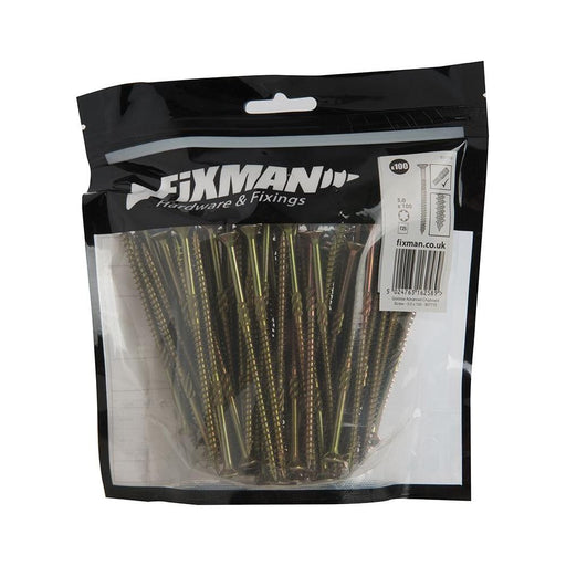 Fixman Goldstar Advanced Screws 5 x 100mm 100pk Fixman  - Dynamic Drive