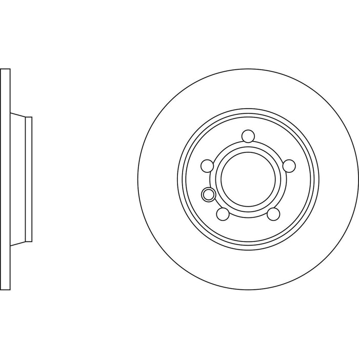 Genuine APEC Rear Brake Disc & Pads Set Solid for VW Transporter/Caravelle