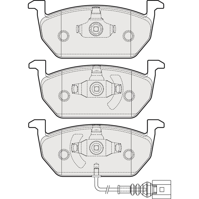 Apec Brake Pads Front Fits Audi A3 Seat Leon Skoda Octavia VW Golf