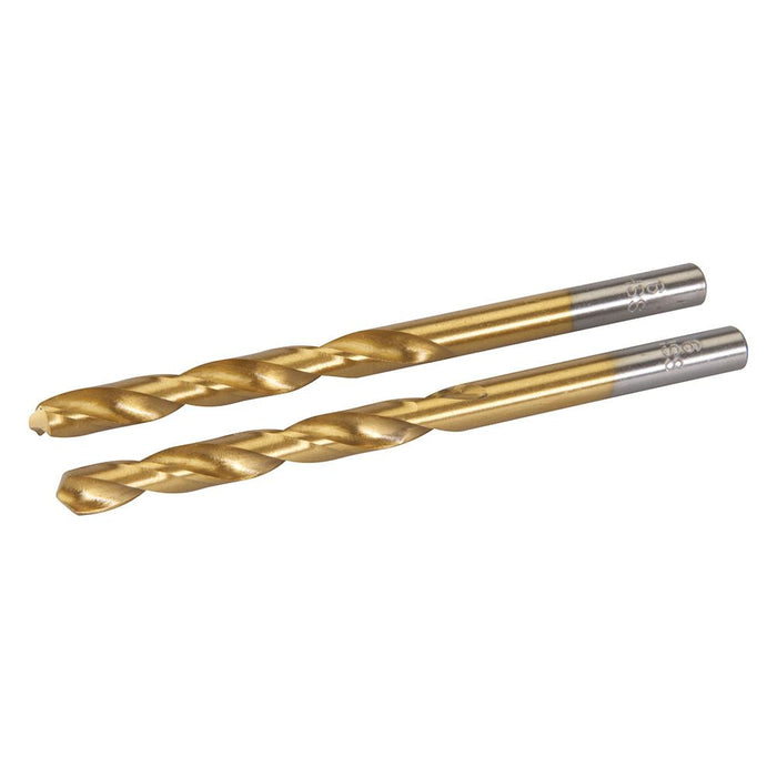 Silverline HSS Titanium-Coated Drill Bits 2pk 6.0mm