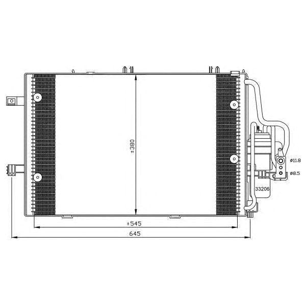 NRF Air Con Condenser fits Vauxhall Combo Combo Tour Corsa Corsavan Tigra Opel