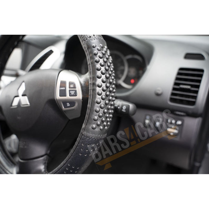 Black Leather look Massage Steering Wheel Cover for Honda CR-V 97-12 UKB4C  - Dynamic Drive