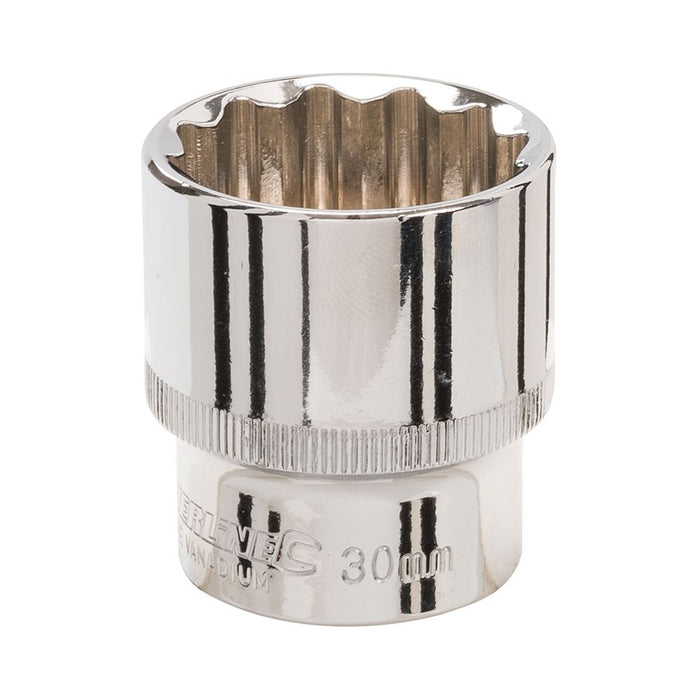 Silverline Socket 1/2" Drive 12pt Metric 30mm