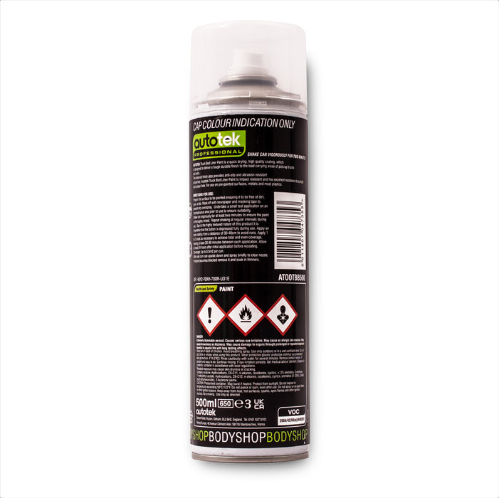 Autotek Professional Truck Bed Liner Black Spray Paint 500ml Aerosol Autotek  - Dynamic Drive