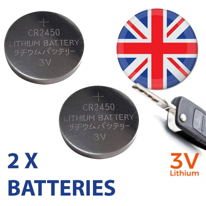 Remote Key Fob Battery (x2 CR2450) for Volvo S40, V50, C30, C70 (08-) XC60 Simply  - Dynamic Drive