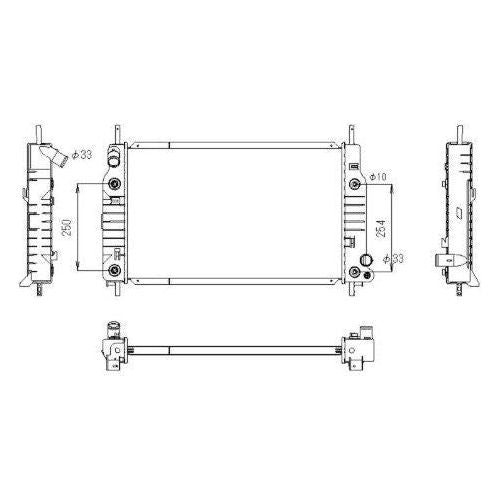 NRF Radiator fits Ford Cougar Mondeo NRF  - Dynamic Drive