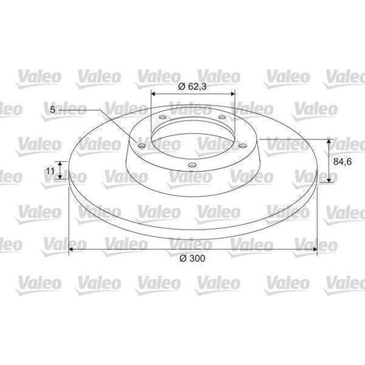 Valeo Rear Brake Disc 675400 Automotive Part fits Renault Espace Valeo  - Dynamic Drive