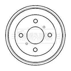 Genuine Borg & Beck Brake Drum fits Nissan Primera 1.62.0D Est90 BBR7097 Borg & Beck  - Dynamic Drive