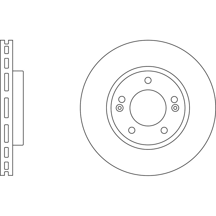 Genuine APEC Front Brake Discs & Pads Set Vented for Kia Venga