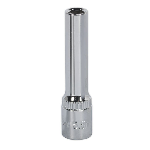 Sealey WallDrive Socket 5.5mm Deep 1/4"Sq Drive Fully Polished SP14055D Sealey  - Dynamic Drive