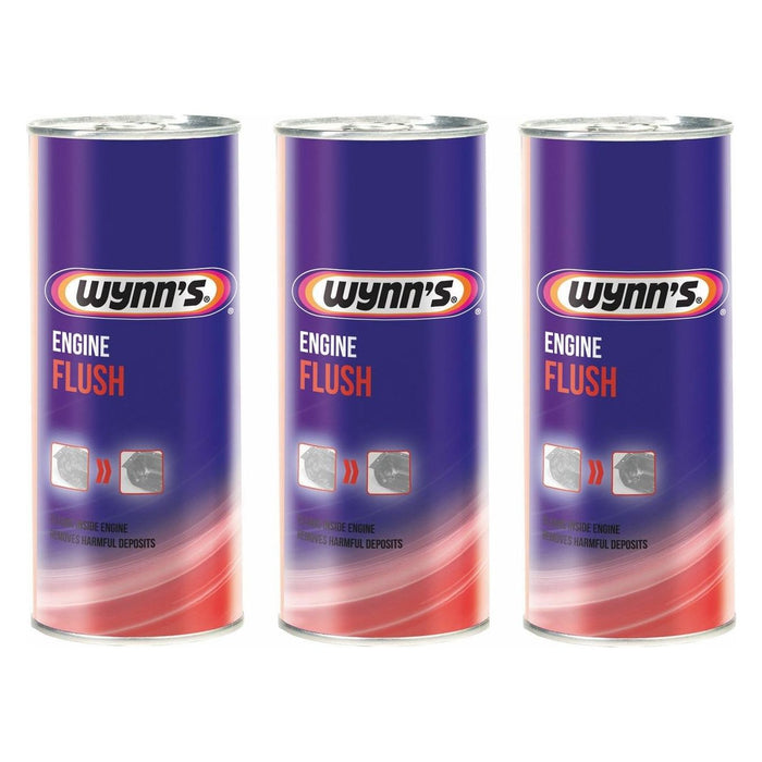 3x Wynns Engine Flush 425ml For Petrol & Diesel Cleans Engines Internally