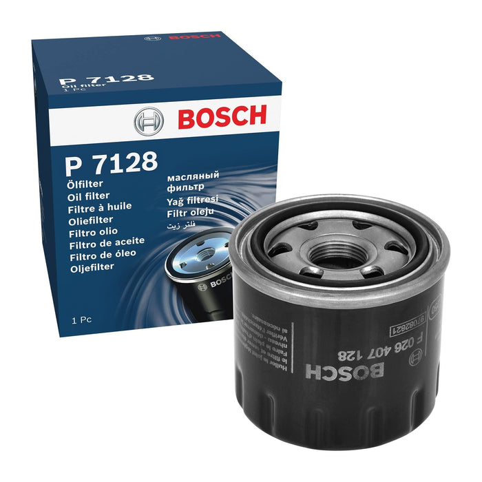 Genuine Bosch Car Oil Filter P7128 fits Alfa Romeo Giulia - 2.0 - 16- F026407128