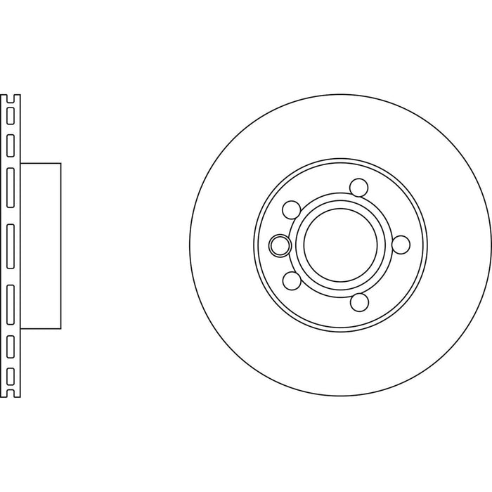 Genuine APEC Front Brake Disc & Pads Set Vented for VW Transporter/Caravelle