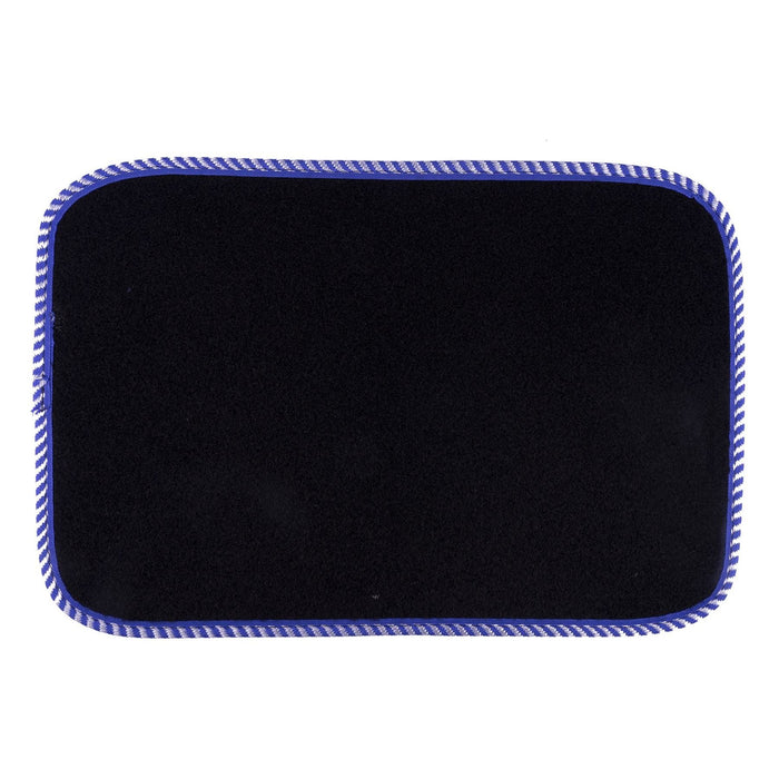 Tailored Blue White Trim Carpet Mats fits Citroen C1 14-18 + Clips 14 15 16 17 18 UKB4C  - Dynamic Drive