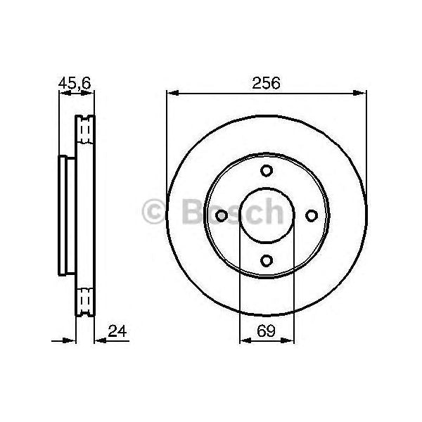 Genuine Bosch Brake Discs Pair 0986479187