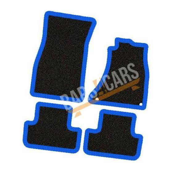 Fully Tailored Blue Trim Carpet Mats Audi A4 08 ON Set of 4 With 2 Clips UKB4C  - Dynamic Drive