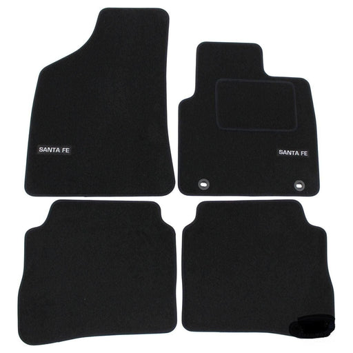 Tailored Logo Velour Carpet Floor Mats for Hyundai Santa Fe 06-10 5Seats UKB4C  - Dynamic Drive