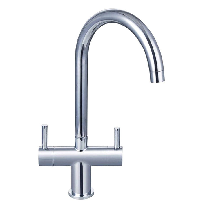 AG Beyton Twin Lever Kitchen / Galley Monoblock Mixer Tap Chrome