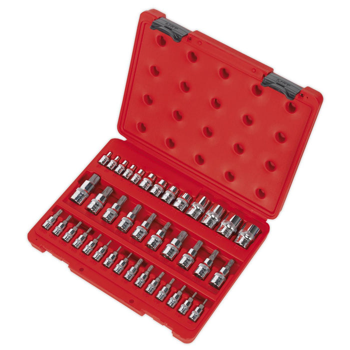 Sealey TRX-Star* Socket & Security Socket Bit Set 38pc 1/4" 3/8" & 1/2"Sq Drive