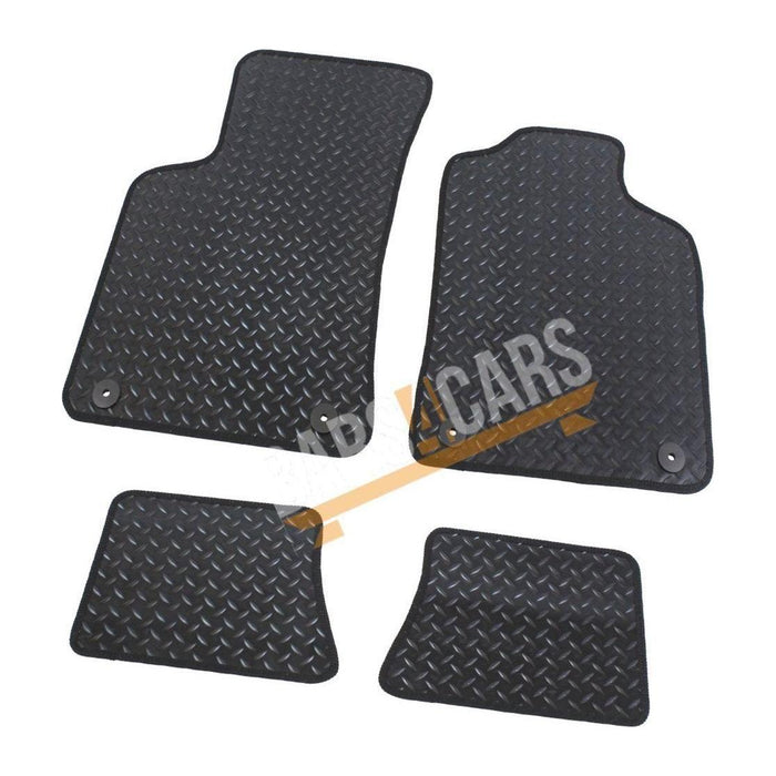 Fully Tailored Black Rubber Car Mats for Audi Tt 99-06 Set of 4 With 4 Clips UKB4C  - Dynamic Drive