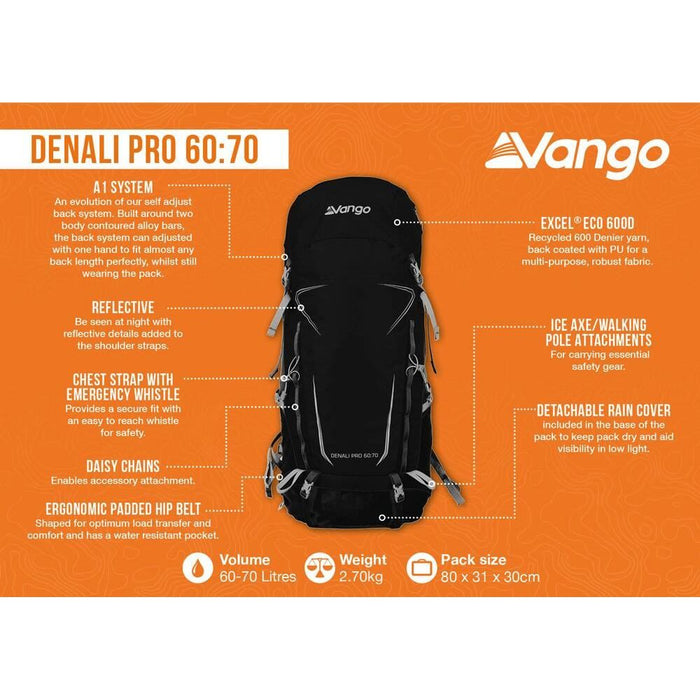 Vango Denali Pro Classic Blue Rucksack Backpack