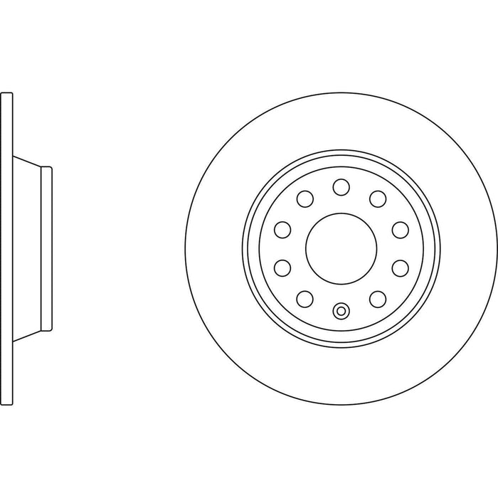 Apec Brake Disc Rear Fits Audi A3 Q3 Seat Alhambra Altea Leon Skoda Octavia Supe