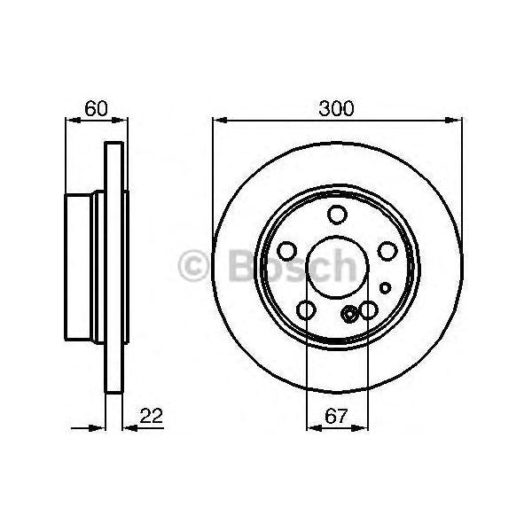 Bosch Brake Discs Pair fits Mercedes-Benz S S500 SEL - 5.0 - 98-05