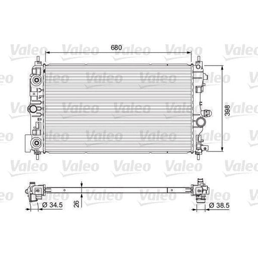 Genuine Valeo fits Radiator OpeLeft Zafira C 2.0 Cdti Valeo  - Dynamic Drive