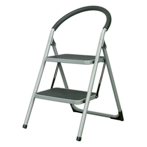 Sealey Step Stool 2-Tread 150kg Capacity EN14183 ASL2 Sealey  - Dynamic Drive